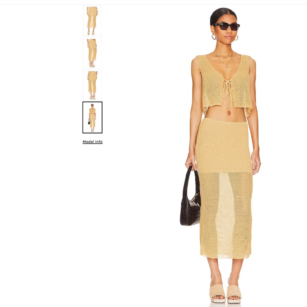 NWOT WeWoreWhat Knit Midi Skirt in Desert size XS